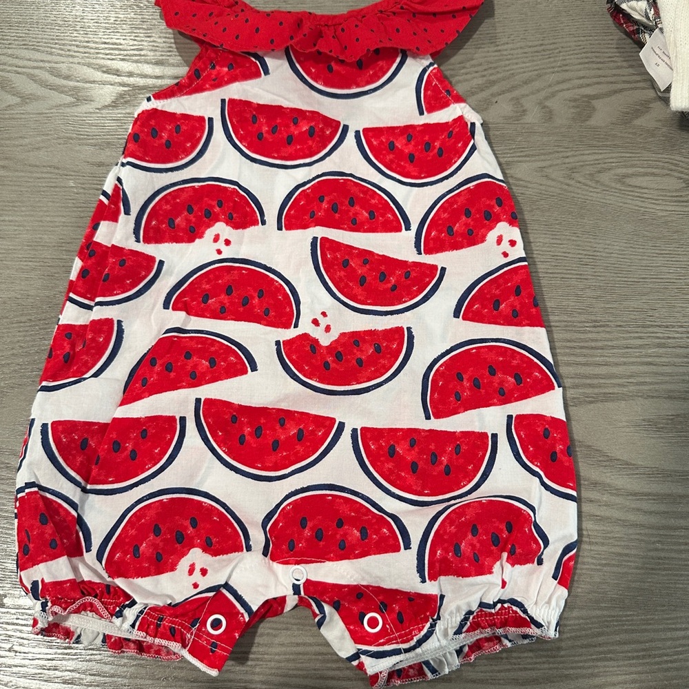 Carter's Red and White Baby Romper